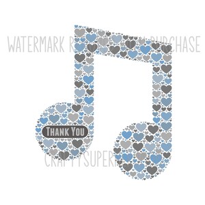 INSTANT Digital Download - MUSIC Note - svg pdf png jpg - makes great teacher gift - wall art - card - graphic - home decor - thank you