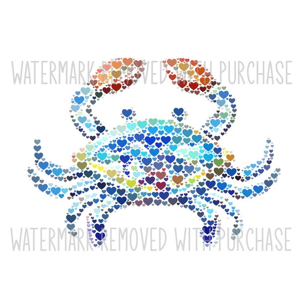 INSTANT Digital Download - BLUE CRAB - svg pdf png jpg - makes great gift - wall art - nursery - card - graphic - teacher - ocean life