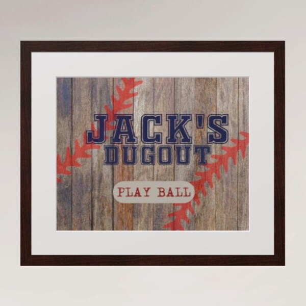 Baseball Dugout Sign Etsy