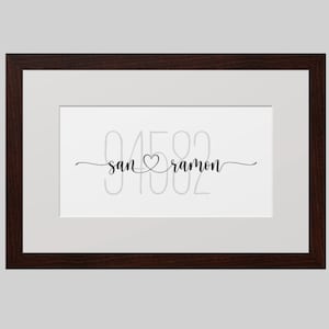 Custom Digital City Name Postal Code  / wedding housewarming moving retirement gift / printable art file home decor JPG PDF