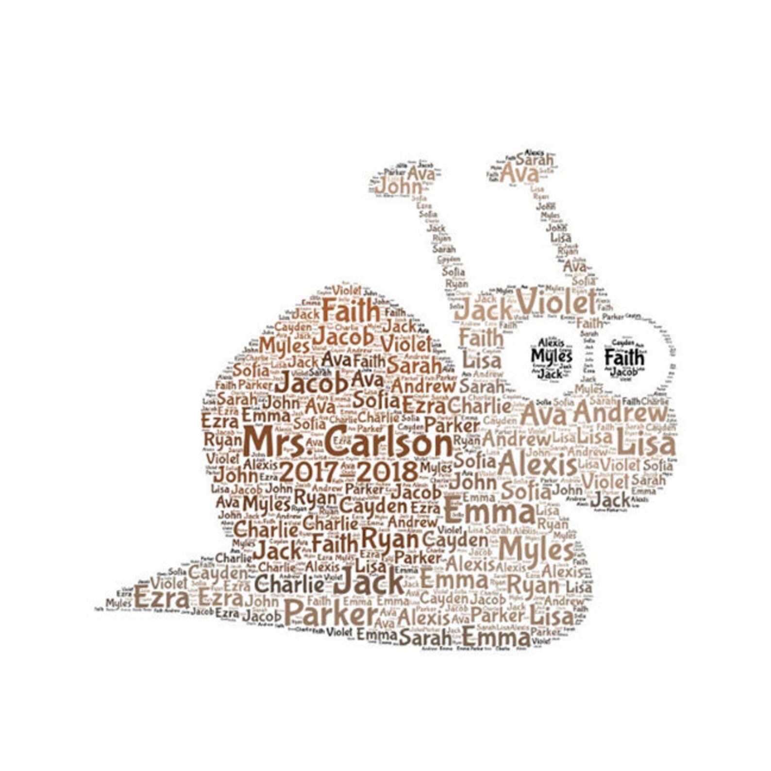 Digital SNAIL Word Cloud Art Wordle Makes Great Teacher Etsy