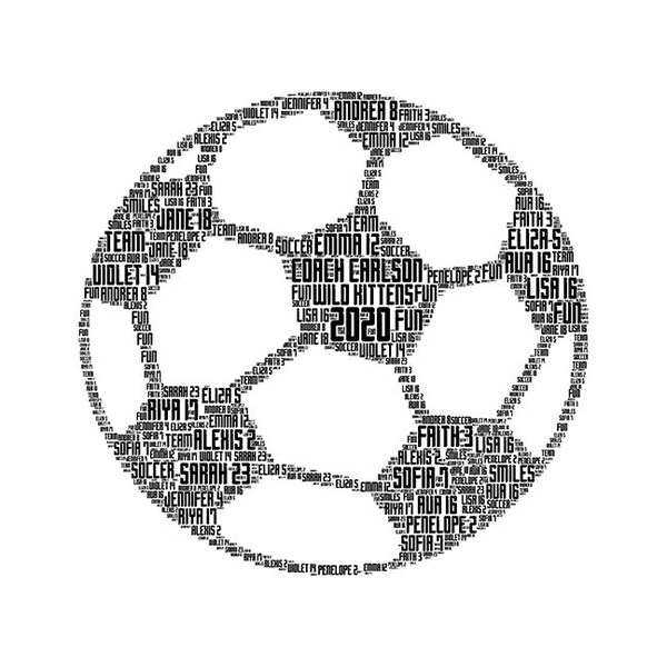 Fútbol Wordle Etsy