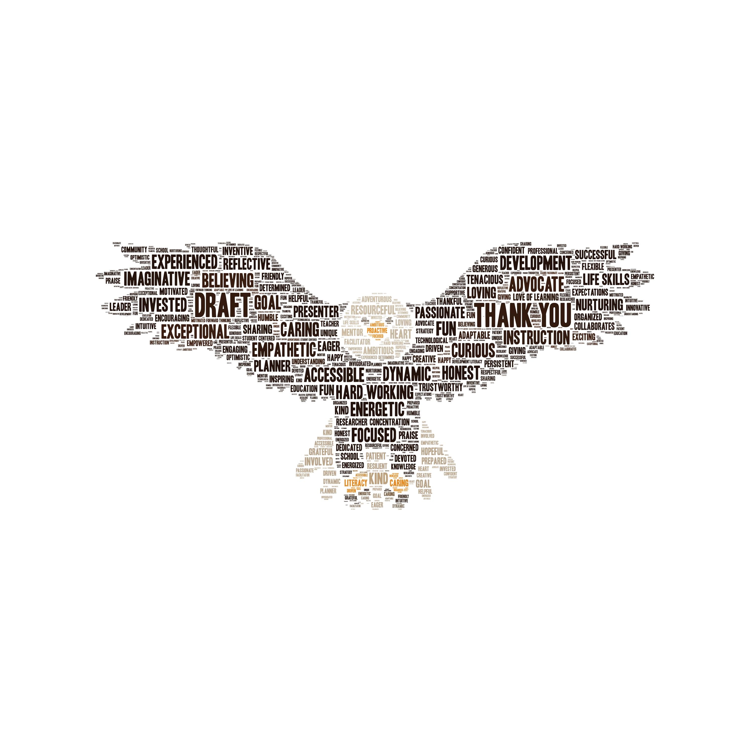 Digital EAGLE Raptor Bird Word Cloud - Makes Great Teacher Appreciation ...