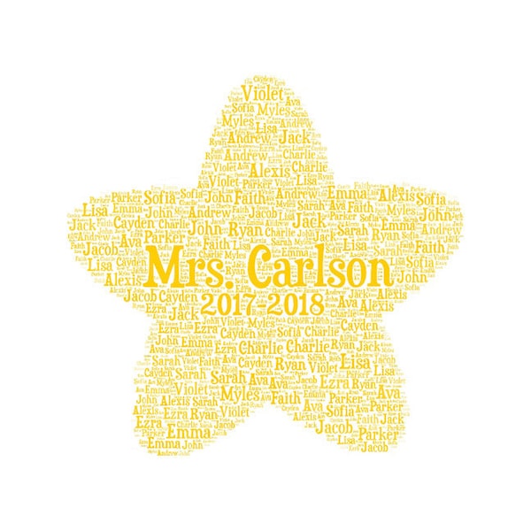 Star Word Art - Etsy