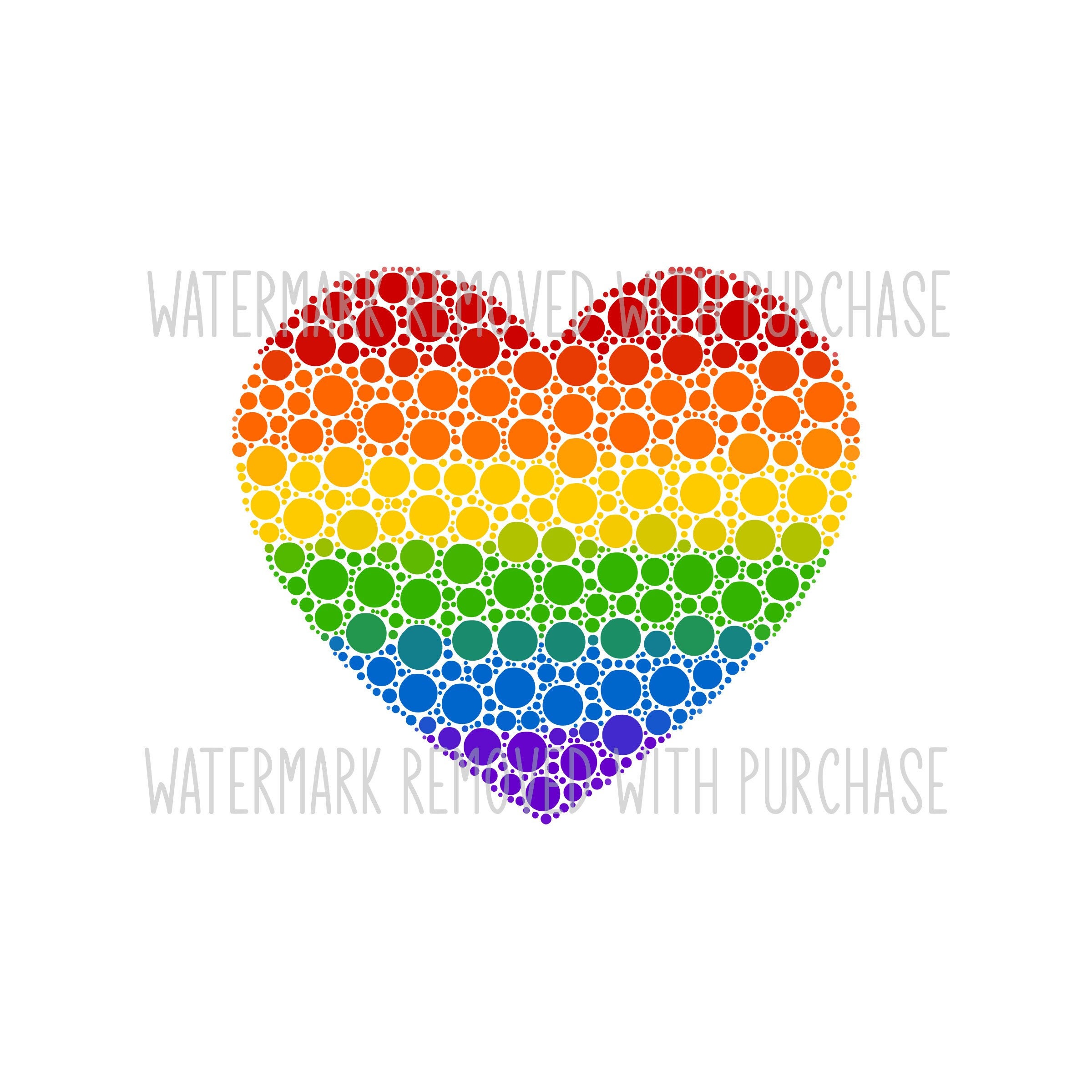 INSTANT Digital Download - RAINBOW HEART - svg pdf png jpg makes great gift - wall art - card - graphic - tshirt - teacher - Valentines Day