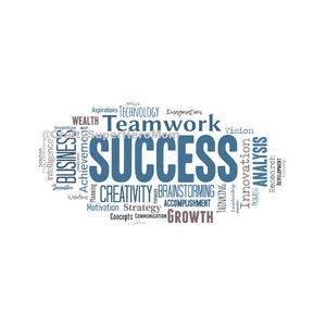 INSTANT Digital Download - SUCCESS - Word Cloud pdf png jpg - Corporate Employee Motivation