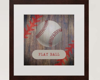 即時デジタルダウンロード - 野球 プレイボール pdf および jpg - 正方形のプリント形状 - 家の装飾に最適 - ギフトとして印刷して額装