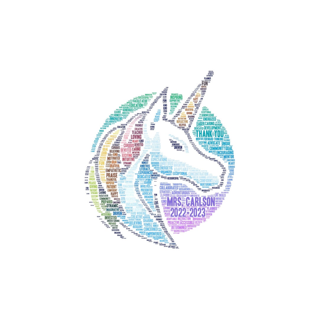 Digital UNICORN - Word Cloud Art - Makes a Great Teacher Appreciation ...