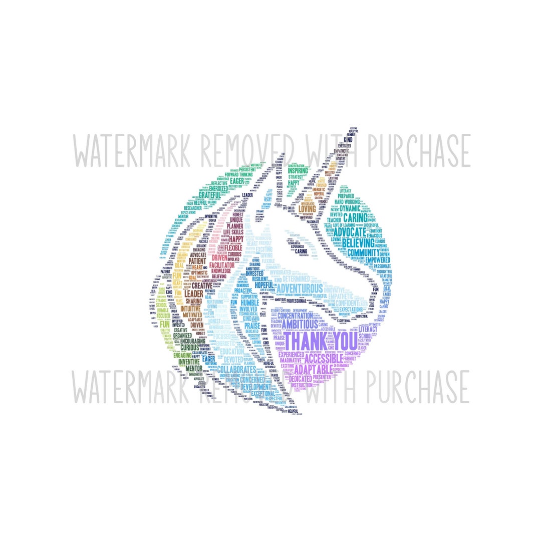 INSTANT Digital Download - UNICORN - Thank You Word Cloud Wordle Svg ...