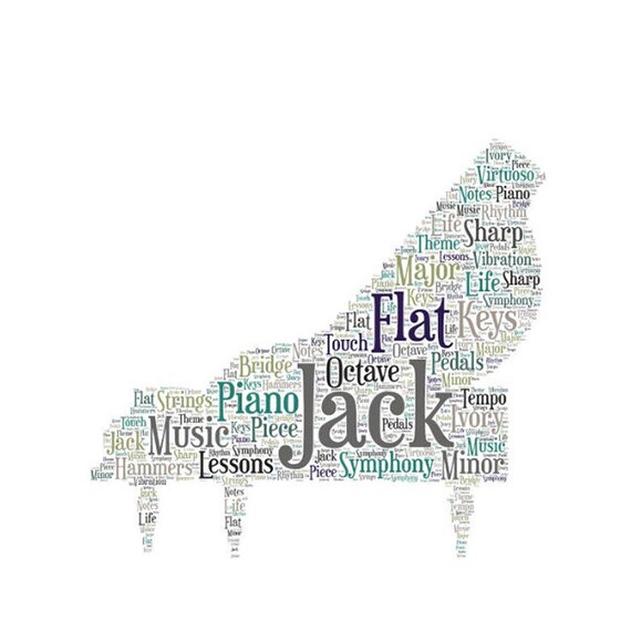 makes a great gift customize colors add names of kids and school year Digital Piano KEYBOARD inspired word cloud art