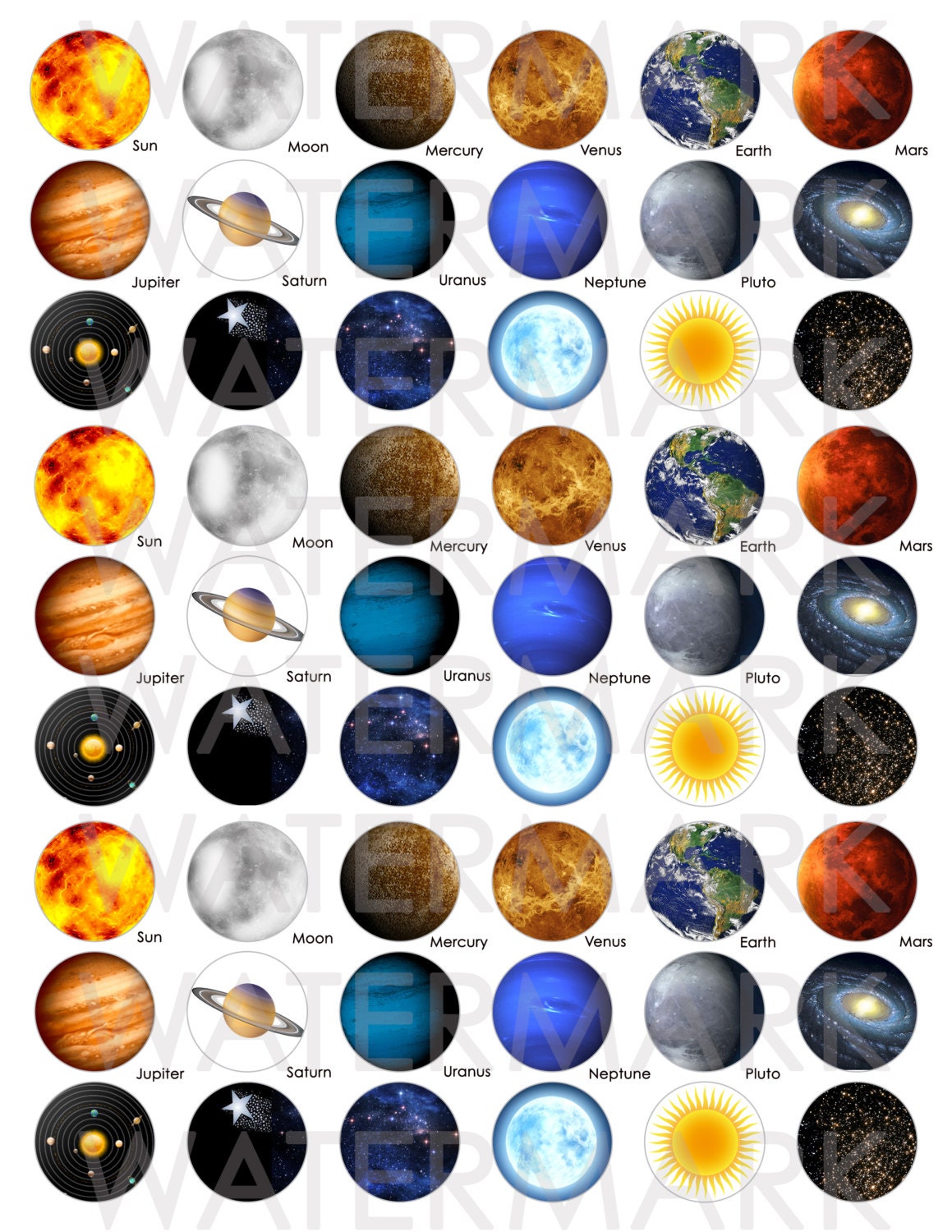Solar System Papercraft