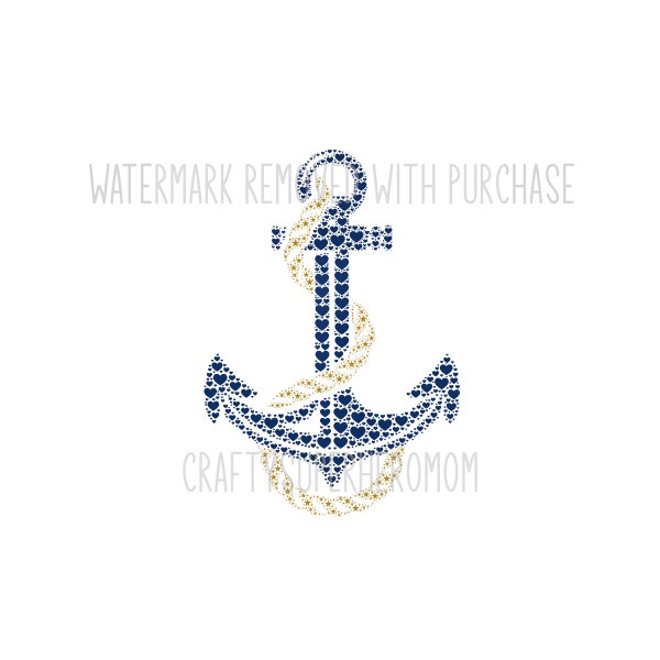 INSTANT Digital Download - Anchor Rope Stars pdf png jpg - includes 8"x10" formatted JPG - Military gift home decor recruit graduate