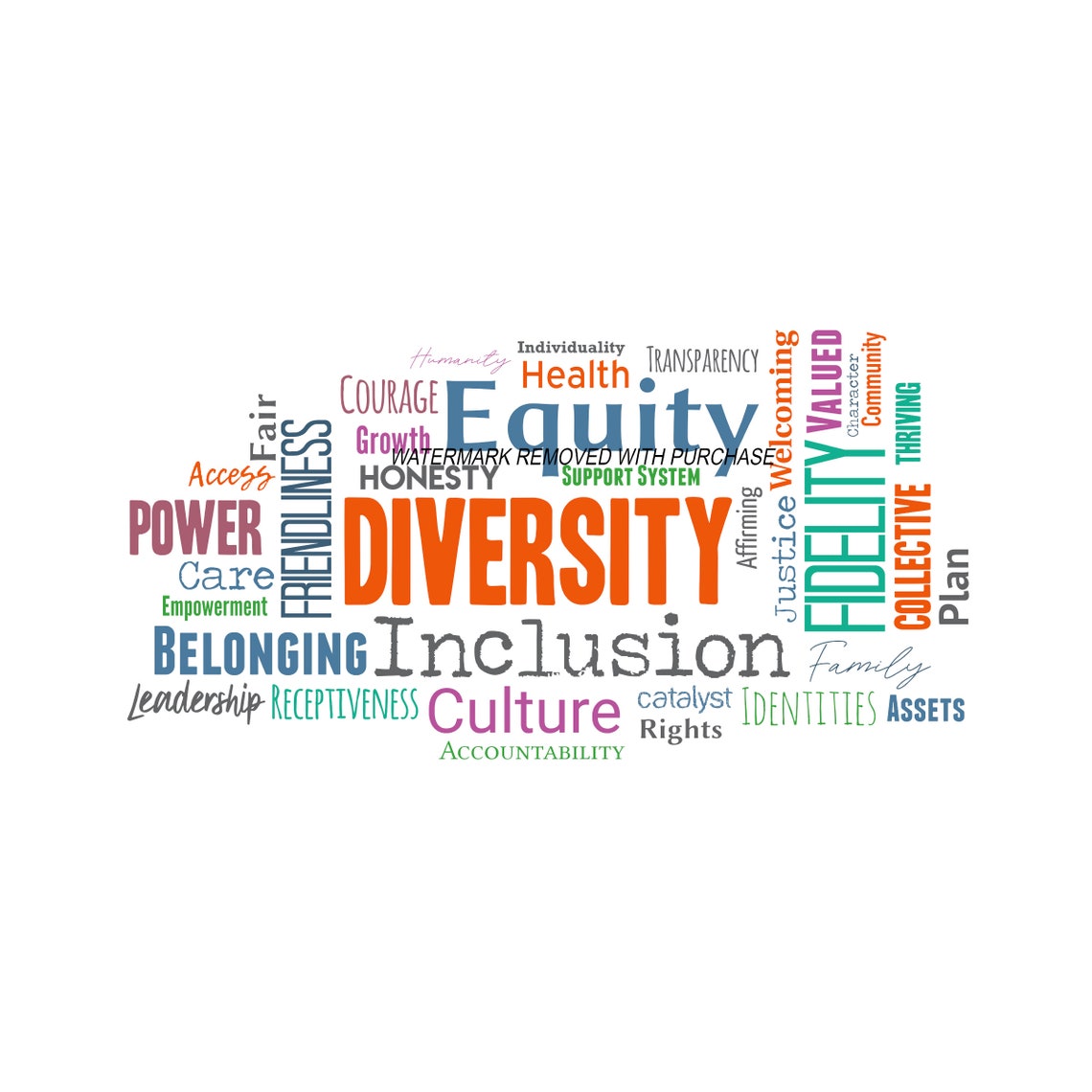 INSTANT Digital Download DIVERSITY Equity Inclusion Word Etsy