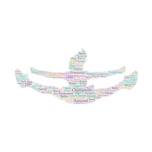 Digital word cloud art CHEERLEADER - Splits - Flyer - Great for instructor, team or teacher, personalize for your own squad