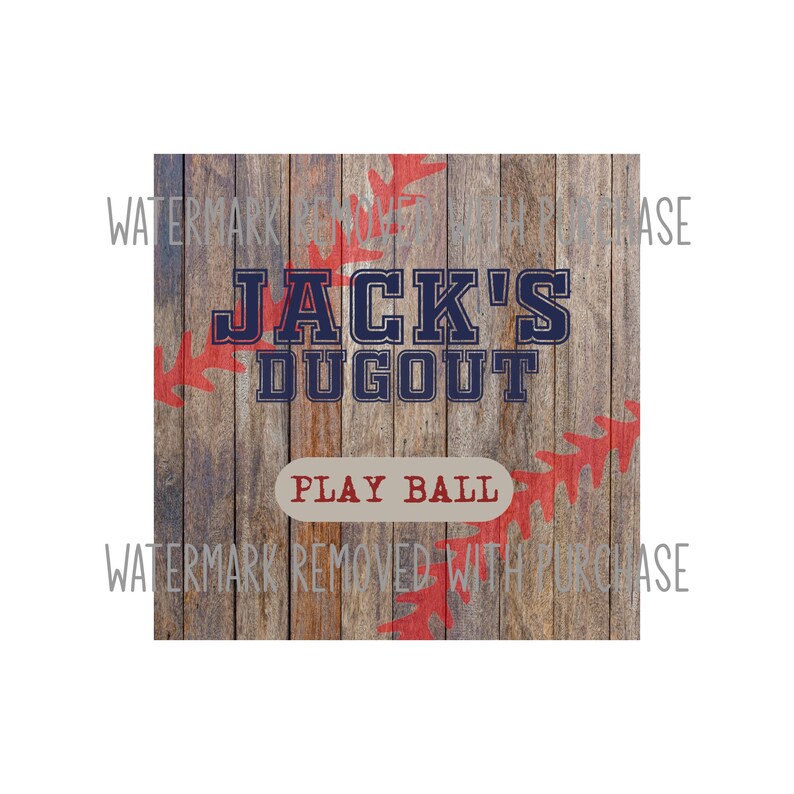 Custom Digital Printable Baseball Softball Dugout Sign / Etsy