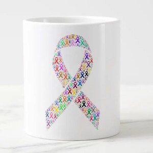 DIREKT Digital Nedladdning - CANCER MEDVETENHETSBAND pdf png jpg svg - väggkonst - grafik - affisch - kampanj - hopp - kämpa - läka bild 4