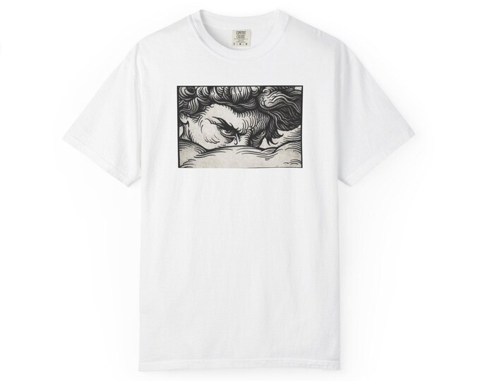 Artistic Unisex T-Shirt with Lucifer Design, Casual Wear, Gift for Art Lovers, Trendy Graphic Tee, Everyday Comfort, Stylish Apparel