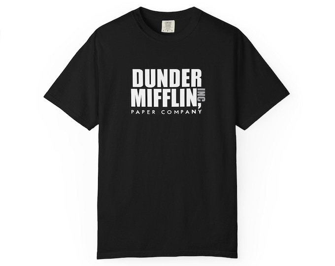 Dunder Mifflin Unisex T-Shirt, Funny Office Tee, Gift for Fans, Comedy Apparel, Casual Wear, Everyday Gift