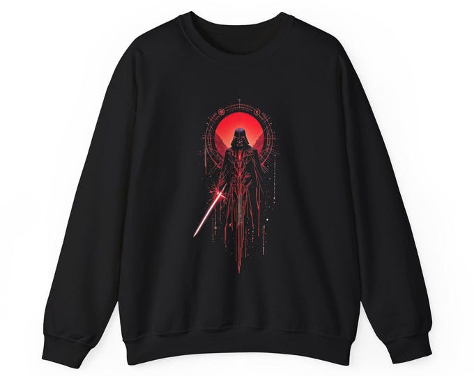 Darth Vader Star Wars Sweatshirt, Unisex Crewneck for Sci-Fi Lovers, Cozy Gift for Birthdays, Movie Nights, Star Wars Events
