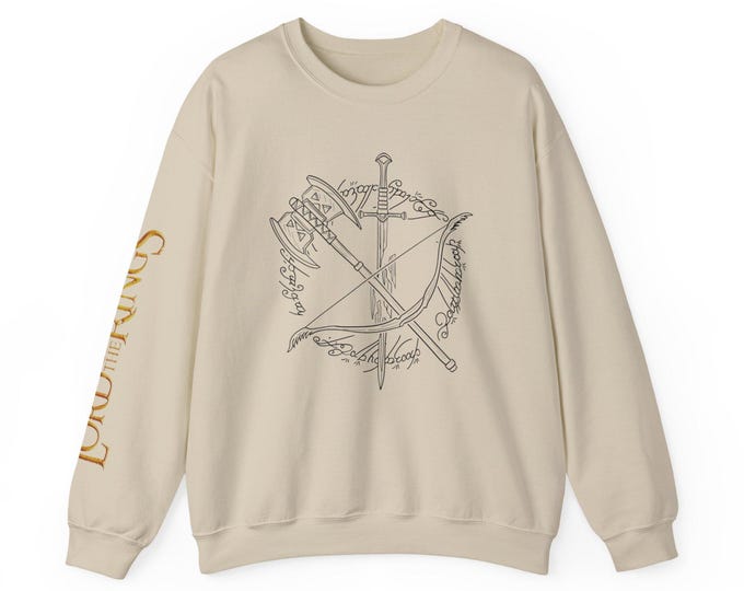 Lord of the Rings Unisex Crewneck Sweatshirt | Cozy Gift for Gamers, Book Lovers, Cosplay, Adventures, Comic Con