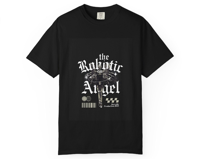 Robotic Angel Unisex T-Shirt | Motivational Graphic Tee, Casual Wear, Gift for Him/Her, Music Festival Outfit, Trendy Statement Shirt