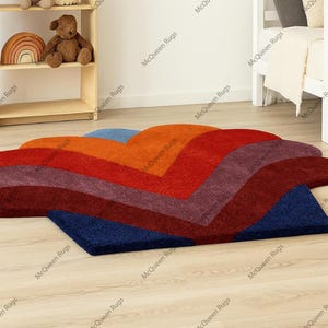 Handgetuft veelkleurig wollen tapijt voor woonkamer, slaapkamer, keuken, hal Kantoor 5 x 8 6 x 9 8 x 10 9 x 12 10 x 14 aangepast tapijt modern kindertapijt