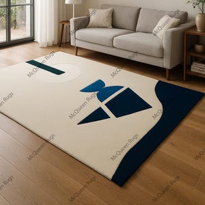 Handgetuft tapijt modern ivoor esthetische wol karpetten voor woonkamer slaapkamer keuken kinderkamer hal kantoor 5 x 8 6 x 9 8 x 10 9 x 12 10 x 14 op maat