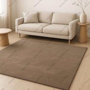 Handgetuft tapijt effen bruine wol karpetten voor woonkamer slaapkamer keuken kinderkamer hal kantoor 5x8 6x9 8x10 9x12 10x14 custom tapijt
