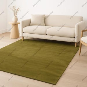Handgetuft tapijt effen groene wollen karpetten voor woonkamer slaapkamer keuken kinderkamer hal kantoor 5x8 6x9 8x10 9x12 10x14 custom tapijt