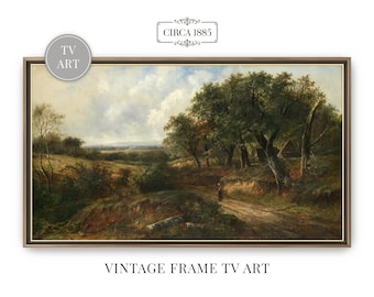 Moody Landscape Frame TV Art | Dark And Moody TV Art | Vintage Landscape Antique Painting For The Frame TV