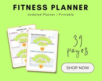 Minimalistische fitnessplanner afdrukbaar | Workouttracker (directe download)