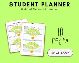 Minimalist Student Planner | Academic Study Tracker (PDF)