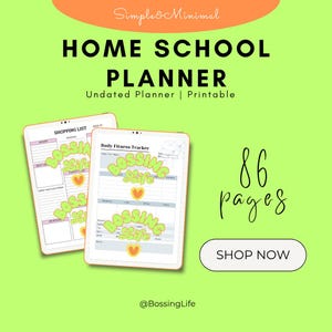 Digital Homeschool Planner | Undated Homeschool Lesson Planner | Printable & GoodNotes Compatible | Instant Download PDF