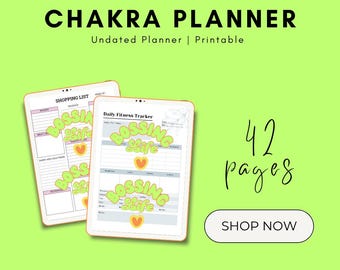 Minimalist Chakra Planner Printable | Spiritual Self-Care Journal (PDF)