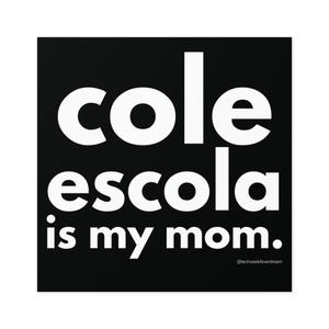 Cole Escola Is My Mom Sticker- Funny Theatre Vinyl Sticker, Oh Mary, Broadway Merch, Actor Gift, Tech Week,  Theatre Gift, Laptop Decal