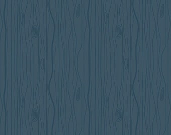 Riley Blake Designs Woodland Flannel Wood Grain Navy Fabric (sold by the Half Yard) | F10633 | Baby Boy Flannel | Navy Rag Quilt Flannel