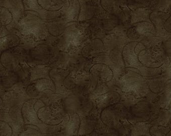 Riley Blake Designs Painter's Watercolor Swirl Charcoal Fabric (sold by the 1/2 Yard) | Black Quilting Cotton Fabric | C680 | Tonal Black