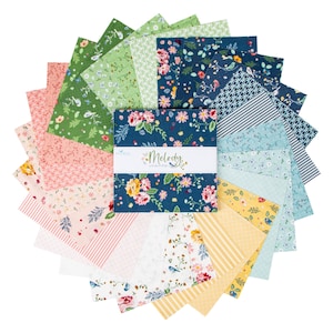 Melody 10" Stacker by Beverly McCullough | Floral Layer Cake | Girl Layer Cake | Springtime Precut Fabric | Riley Blake Design | 10-15140-42