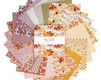 Riley Blake Design Evening on the Prairie 10" Stacker | Fall Layer Cake | Modern Prairie Pre-Cuts | Autumn Layer Cake | Thanksgiving Fabric