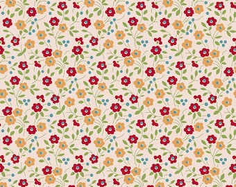 Three Yards Lori Holt Farmer's Daughter Floral Jazzberry Wide Back Fabric | Lori Holt Wide Back | 108 in Wide | Flowers | WB17194