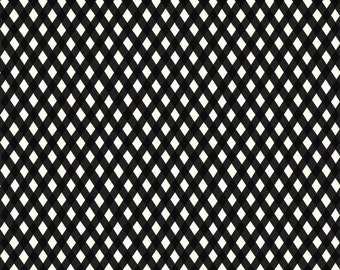 Riley Blake Designs Honey Bee Plaid Black Cotton Quilter's Fabric (sold by the Half Yard) | Black and White Fabric | My Mind's Eye Fabric