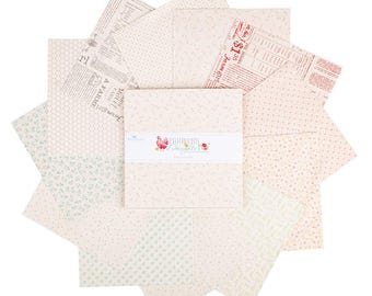 Farmer's Daughter Backgrounds 10" Stacker by Lori Holt | Bee Bundle Layer Cake | Low Volume Layer Cake | 10-17160B-42 | Lori Holt