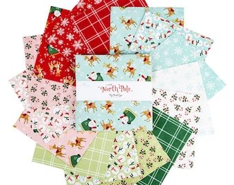 Riley Blake Designs Flannel The North Pole 10" Stacker | Flannel Layer Cake | Winter Layer Cake | Christmas Layer Cake | Christmas Fabric
