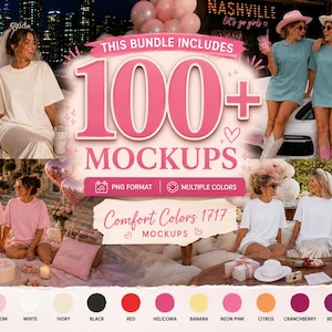 Lyxig Möhippa Mockup-kollektion | 100+ Komfortfärger 1717 Brudgruppsskjortmodeller | Bröllopsfest, Tjejresa, Cowgirl Nashville