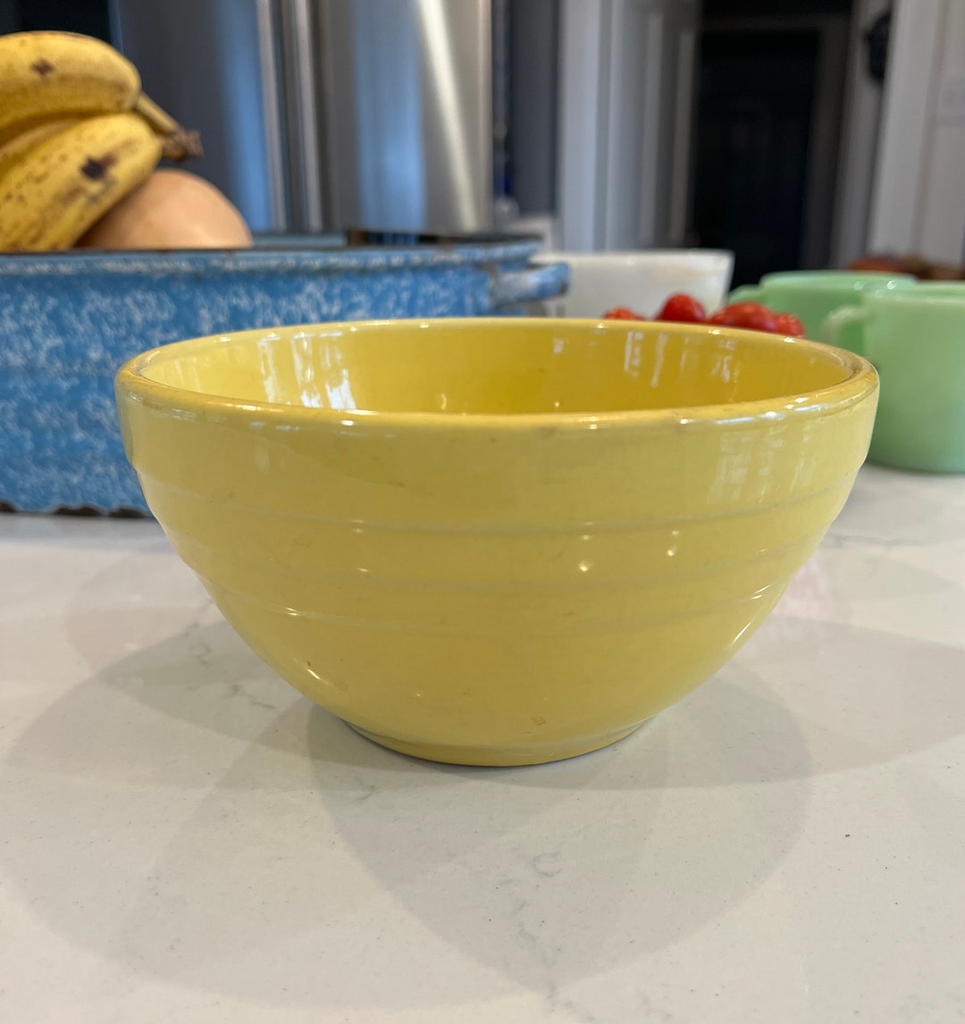 Vintage Yellow Mixing Bowl / Yellow Ware / Spring Farm House Etsy