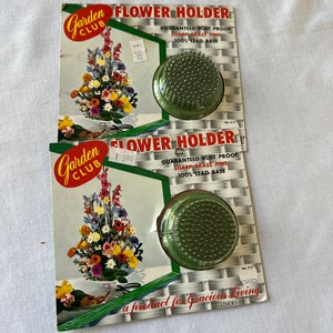Vintage Flower Frog/Holder Pin Type metal 2 inch in Original Package. image 1