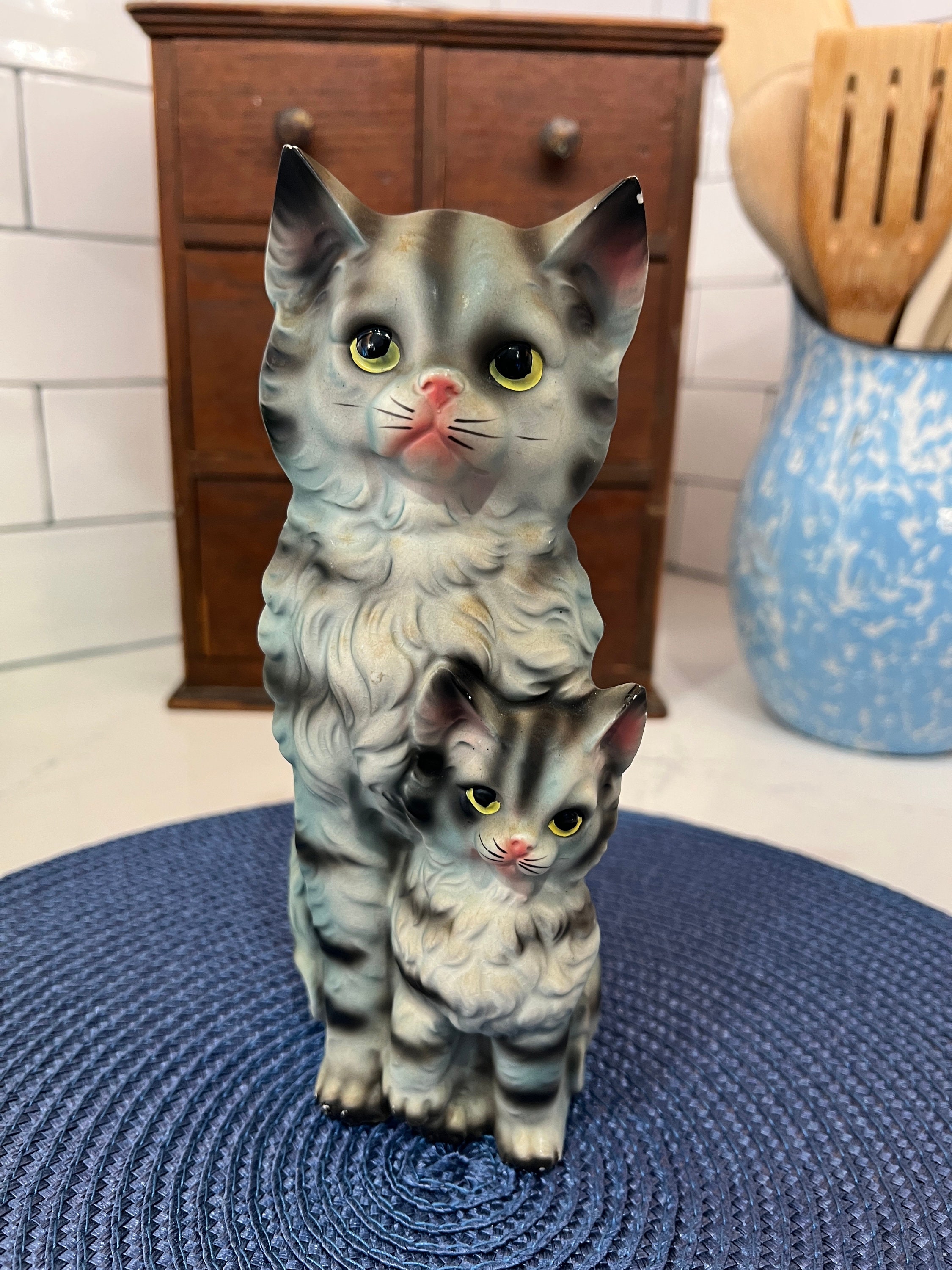 Cat Figurine Japan Fur - Etsy
