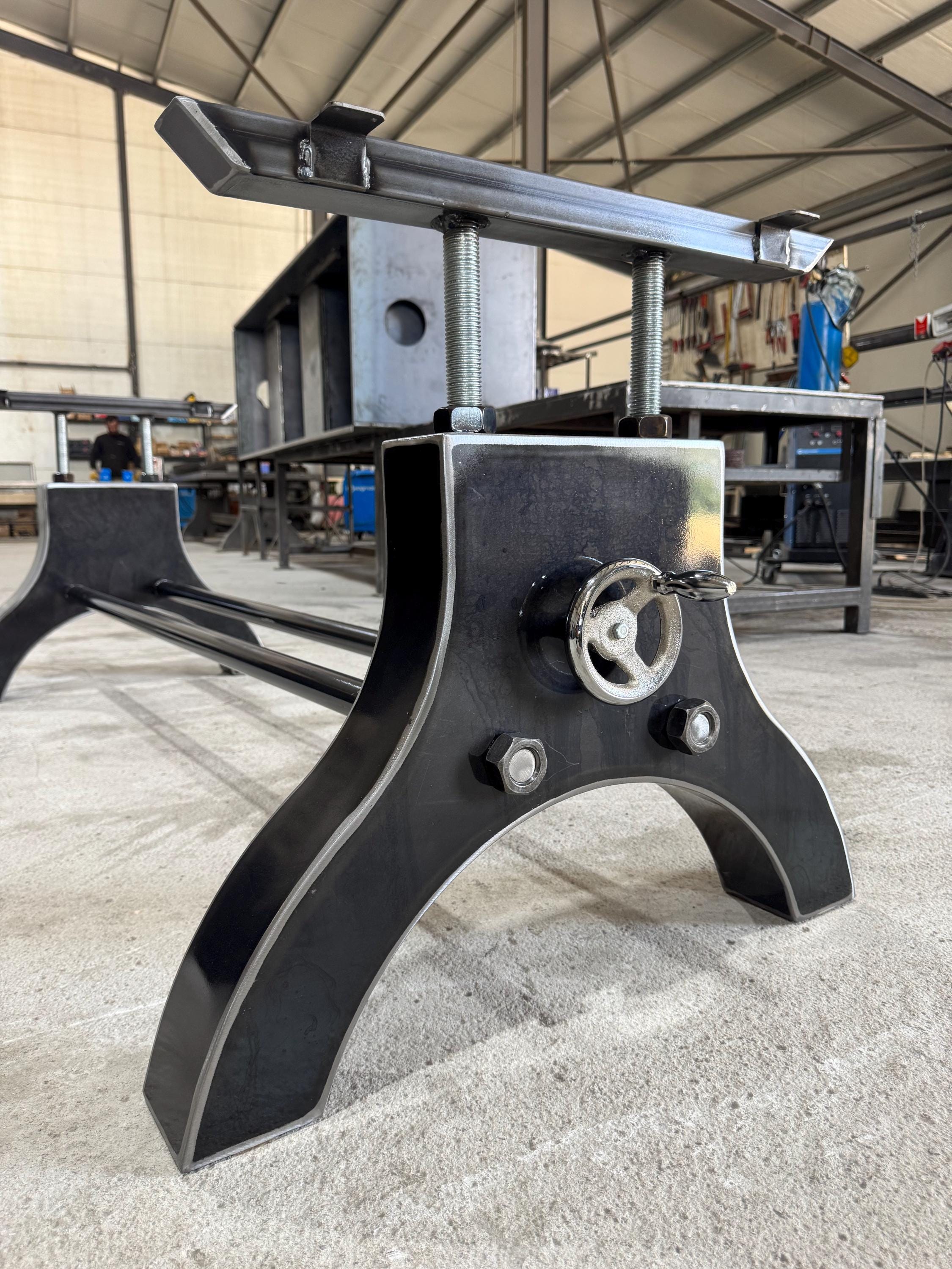 Cunda Table Legs – Industrial Metal Table Base for Dining & Office Desks, Heavy-Duty Steel Frame, Handmade