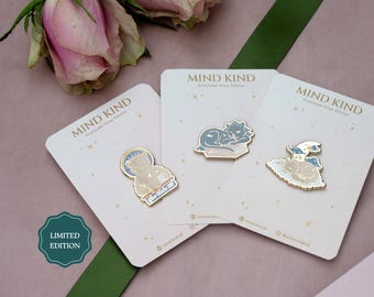 Katze Emaille Pin Set, Geschenk für Katzenliebhaber, Limitierte Kollektion