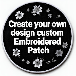 custom embroidered patches, Custom logo, create your own design, Iron on patch, sew on patch, velcro patch, fast turnaround time, free ship.